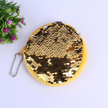Load image into Gallery viewer, 10cm Colorful Mini Mermaid Sequins Round Kids Coin Bags Pouch Wallet Purse Lovely Gift 9 Color can Choose SN1437
