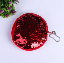 Load image into Gallery viewer, 10cm Colorful Mini Mermaid Sequins Round Kids Coin Bags Pouch Wallet Purse Lovely Gift 9 Color can Choose SN1437