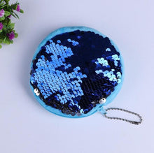 Load image into Gallery viewer, 10cm Colorful Mini Mermaid Sequins Round Kids Coin Bags Pouch Wallet Purse Lovely Gift 9 Color can Choose SN1437