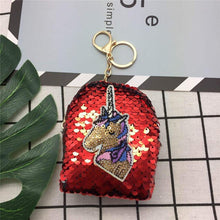 Load image into Gallery viewer, 100pcs/lot Unicorn Design Sequin coin purses women money bags girls ladies wallets kids children cute kawaii purse card holder
