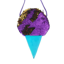 Load image into Gallery viewer, Cute Kids Zero Coin Purse Bag Sequins Baby Girls Small Wallet Handbag Ice Cream Toddler Messenger Bag Money Card Holder