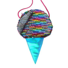 Load image into Gallery viewer, Cute Kids Zero Coin Purse Bag Sequins Baby Girls Small Wallet Handbag Ice Cream Toddler Messenger Bag Money Card Holder