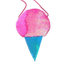 Load image into Gallery viewer, Cute Kids Zero Coin Purse Bag Sequins Baby Girls Small Wallet Handbag Ice Cream Toddler Messenger Bag Money Card Holder