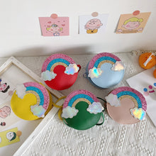 Load image into Gallery viewer, 10pcs Cute Little Girl Mini Coin Bag Kawaii Rainbow Kids Crossbody Bag Shinny Small Wallet Pouch Baby Change Purse Gift