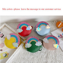 Load image into Gallery viewer, 10pcs Cute Little Girl Mini Coin Bag Kawaii Rainbow Kids Crossbody Bag Shinny Small Wallet Pouch Baby Change Purse Gift