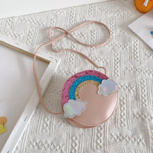 Load image into Gallery viewer, 10pcs Cute Little Girl Mini Coin Bag Kawaii Rainbow Kids Crossbody Bag Shinny Small Wallet Pouch Baby Change Purse Gift