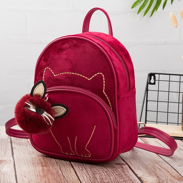 Cat Baby Kids Plush Bag Backpack Bags Travel Pack Toy mini School Kindergarten Children gifts student girls bags lovely wallet