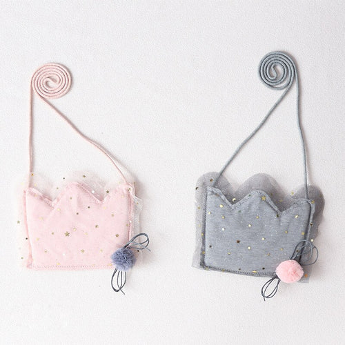 Cute Baby Sequin Coin Purse Handbag Lace Crown Mini Zero Wallet Bag for Kids Girls Messenger Bag Toddler Purses Handbags 5pcs