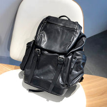 Load image into Gallery viewer, New Soft Genuine Lether Men&#39;s Backpack Retro Laptop Bag Cowhide Casual Travel Backpacks Large Capacity Men School Bags Black
