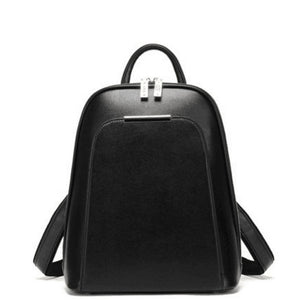 2021 Casual genuine leather women large capacity backpack school leisure bag