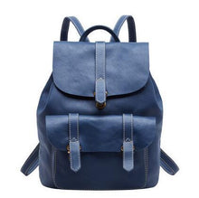 Load image into Gallery viewer, 2021 Casual genuine leather women large capacity backpack school leisure bag