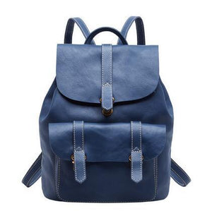 2021 Casual genuine leather women large capacity backpack school leisure bag