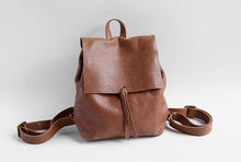 Load image into Gallery viewer, Cow skin handmade women large soft backpack school bag