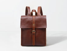 Load image into Gallery viewer, Genuine leather calf skin unisex backpack vintage soft school bag