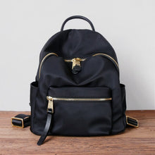 Load image into Gallery viewer, 2020 new in nylon leather small zipper backpack waterproof solid casual school bags high quality