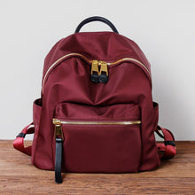 Load image into Gallery viewer, 2020 new in nylon leather small zipper backpack waterproof solid casual school bags high quality