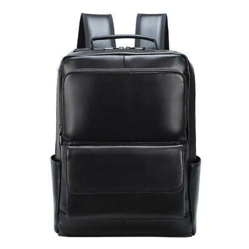Luxury leather backpack casual computer backpack fashion student school bag natural leather men's backpack new