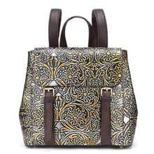 Load image into Gallery viewer, Fashion new style genuine leather geometric teenager school bag