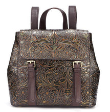 Load image into Gallery viewer, Fashion new style genuine leather geometric teenager school bag
