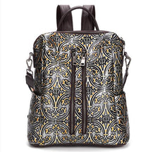 Load image into Gallery viewer, Fashion new style genuine leather geometric teenager school bag