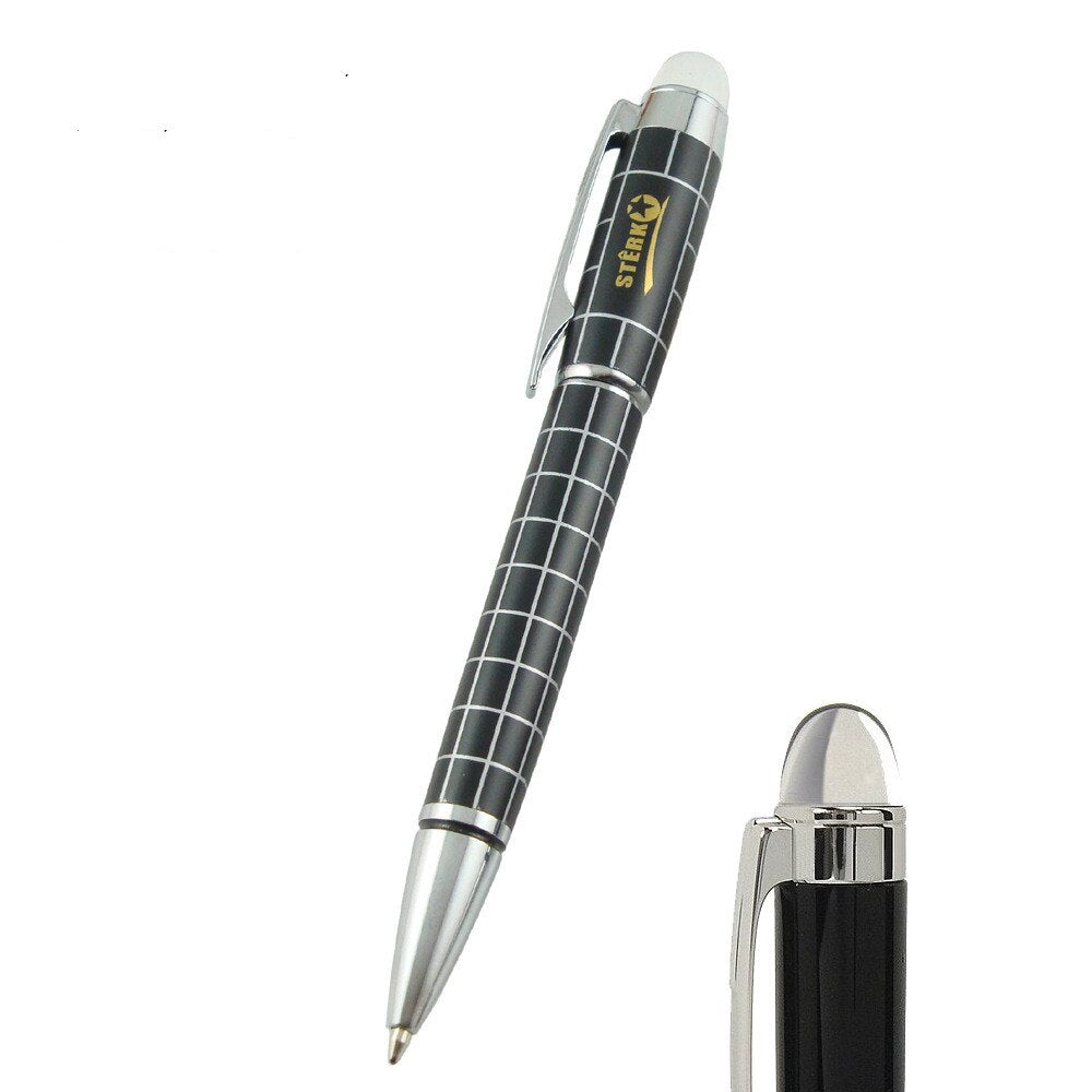 500pcs/set DHL Shipping Metal Business Pen with Crystal Lattice Rotation Metal Pen Can Laser LOGO Promotional Gift