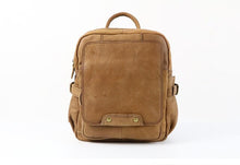 Load image into Gallery viewer, Vintage genuine cow leather small soft backpack women handmade school bag